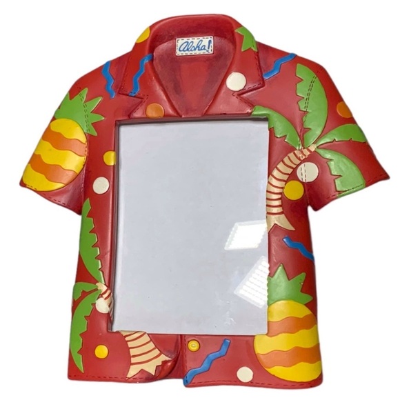 Hawaiian Shirt Photo Picture Frame Portrait Orientation For 3 1/2" X 5" Photo - Picture 1 of 15